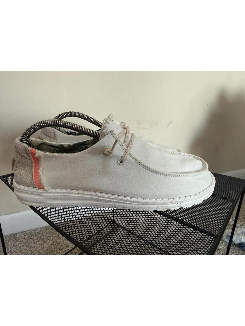 Hey Dude Wendy Slip On Shoes - Women’s 9 - Salt White Tropical